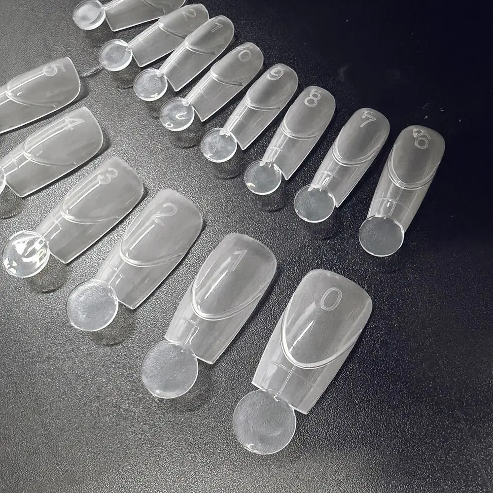 

140PCS Matte Surface French Nail Dual Forms 14 Sizes with Inner French Line Full Cover Dual Nail Molds Reusable Quick Extension