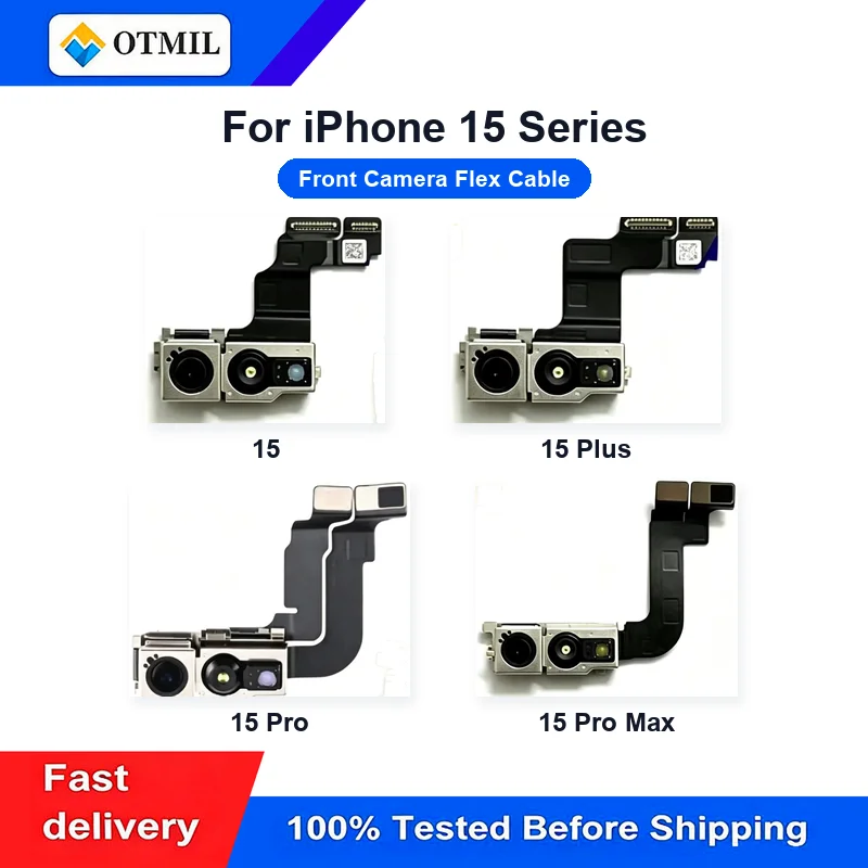 For iPhone 15 Series Front Camera Flex Cable Built-in Proximity Ambient Light Sensor 100% Tested Repair Replacement Part
