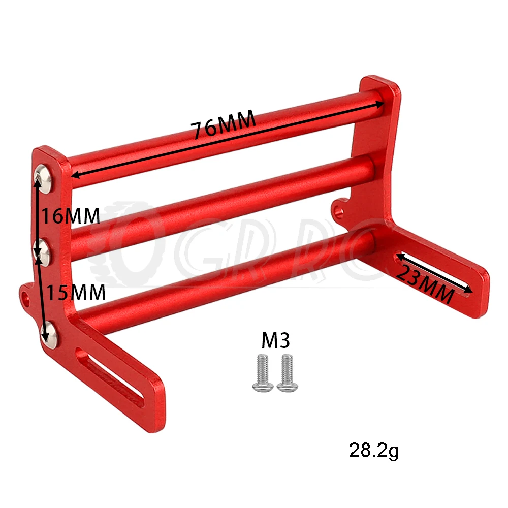 알루미늄 합금 프론트 범퍼 불바, 1/10 RC 크롤러 섀시 Gspeed LCG TRX4 SCX10 닷지 파워 왜건 클리프 행거 바디 쉘