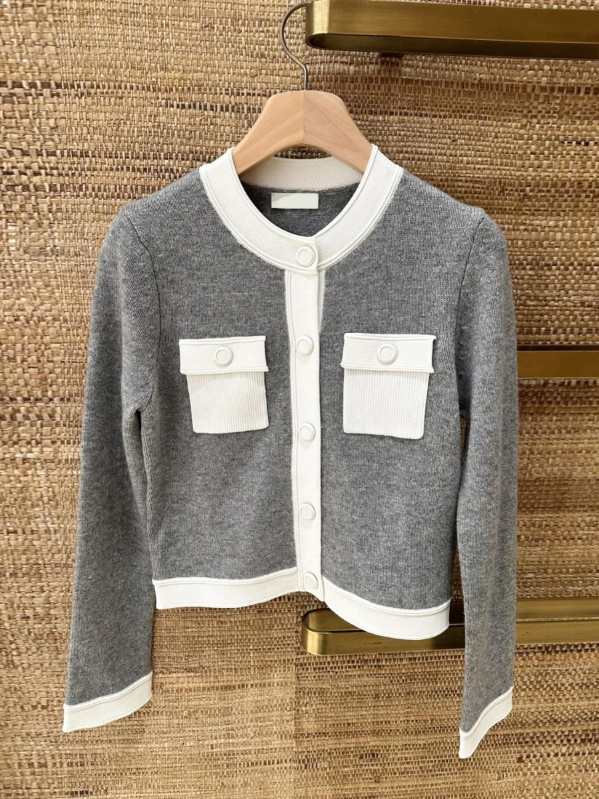 

High-End ort Knitted Open Cardigan Coat for Women Autumn Winter New Sle Casual Soft Splicing Color Blo Knitwear