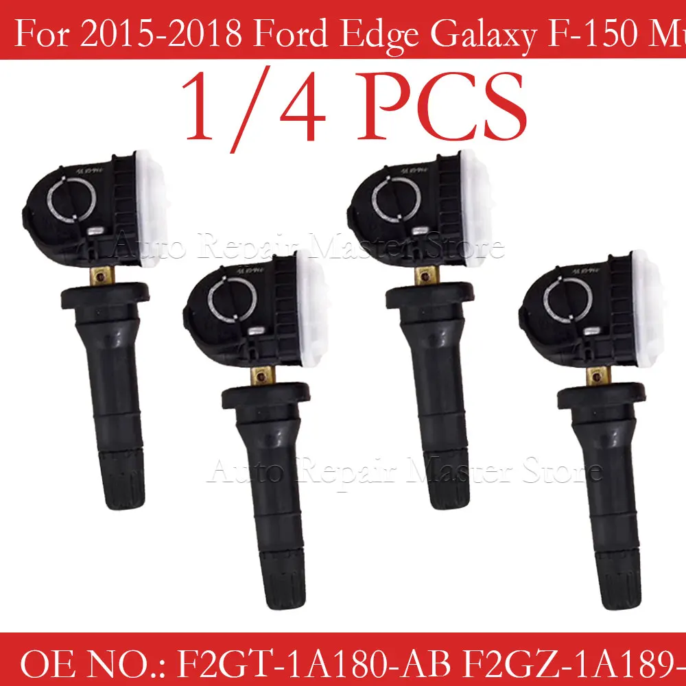 1/4PCS F2GT-1A180-AB 4PCS Car Tire Pressure Sensor 315MHZ TPMS For Ford F-150 Edge Explorer Ecosport Mustang F2GT-1A150-AB