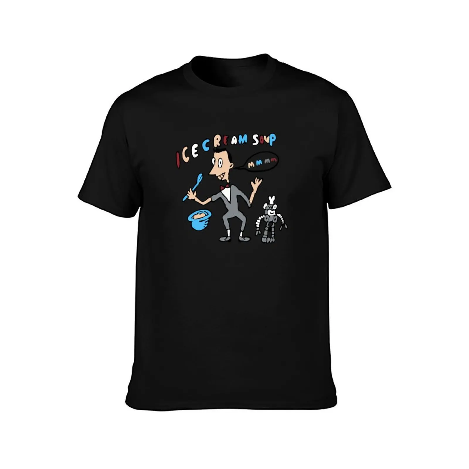 Ice Cream Soup MMM !!! Peewee Herman T-Shirt Graphic Print Short Sleeve T-Shirt