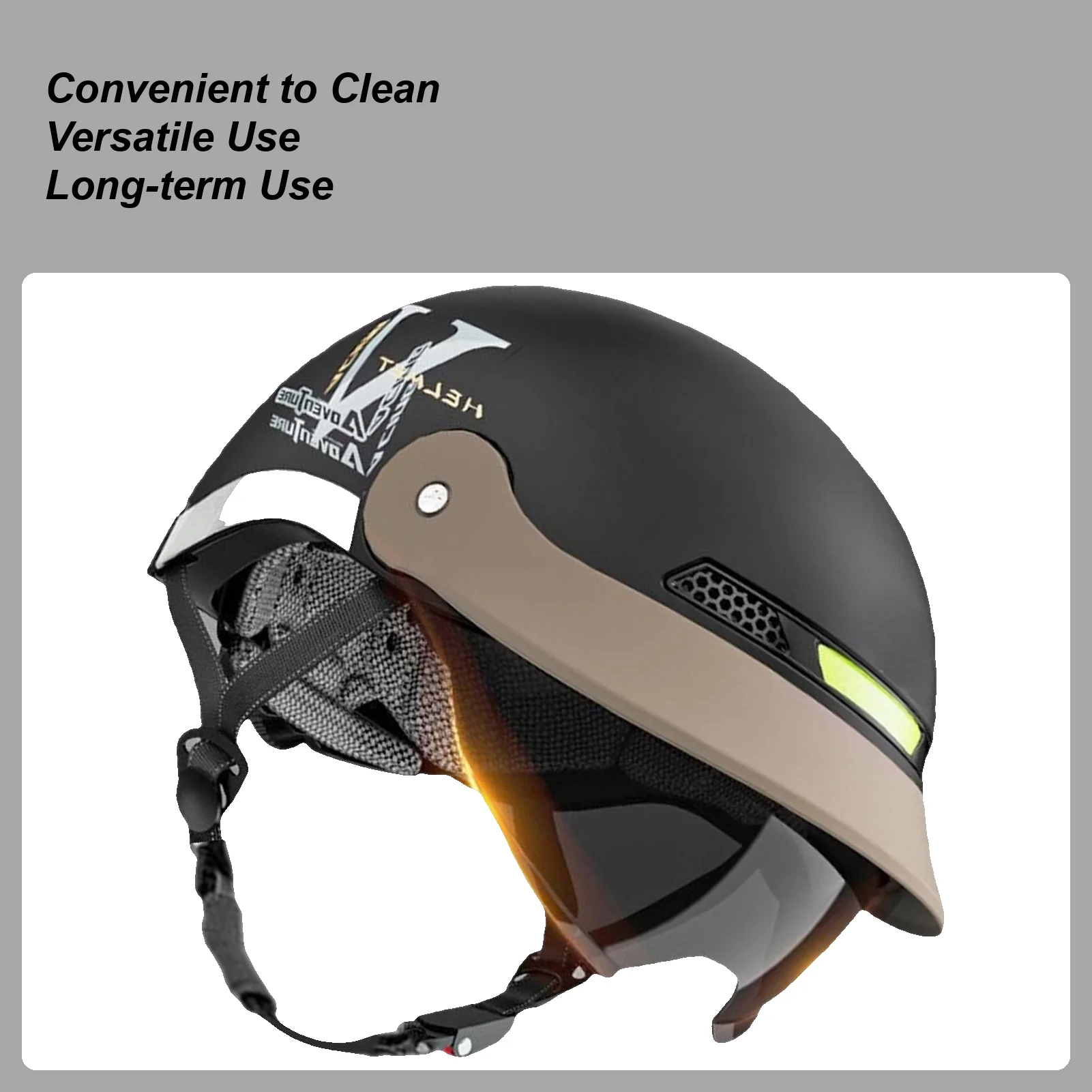 

Мотоциклетный шлем с открытым лицом, велосипедный скутер, солнцезащитный козырек, быстросъемный головной убор для мужчин и женщин, ATV Cruiser, велосипедный горный шлем