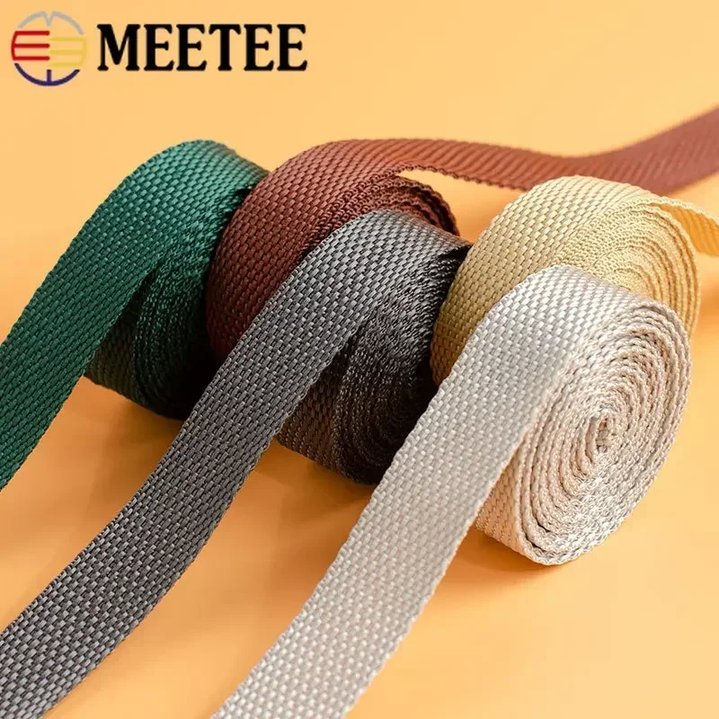 10Meters 20-50mm PP Polypropylene Webbing Tapes for Strap 1.1mm Thick Nylon Bag Safety Belt DIY Clothes Sewing Accessories