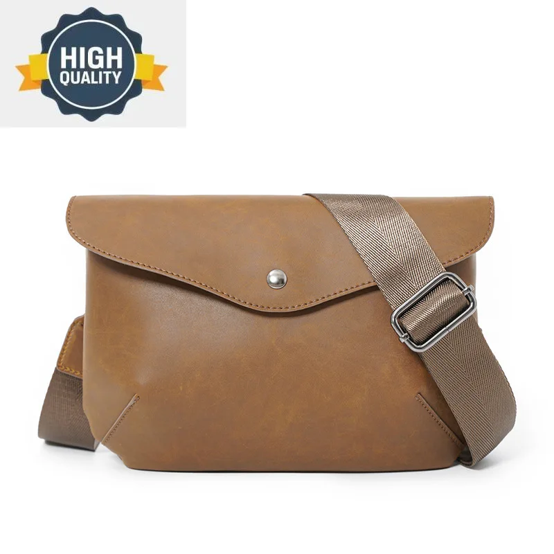 

Shoulder Vintage Men Bag Solid Color All-Match Crossbody For Male Fashion Leisure Travel Messenger