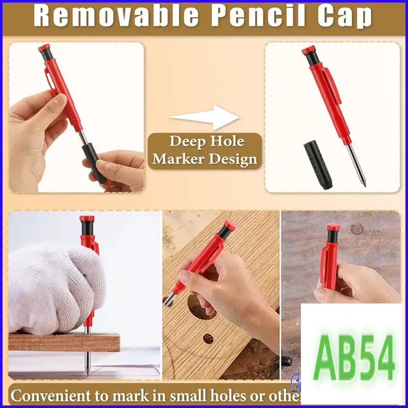 

SB-Builder's Mechanical Pencil Set - Includes 3 Carpenter Pencils, 36 Refills (2.8Mm) & Sharpener