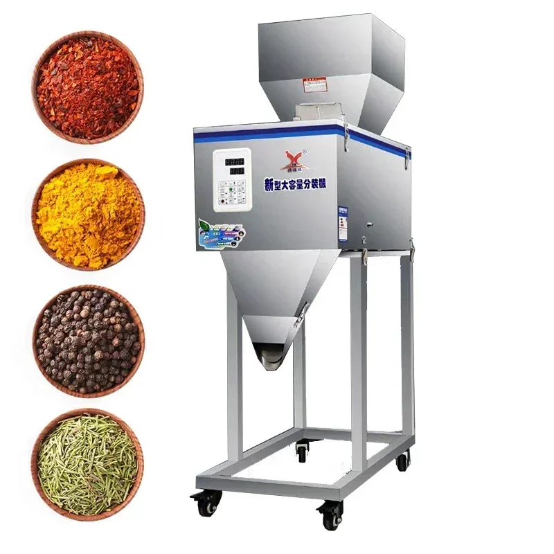 Automatic Dry Powder Grain Filling Machine Food Weighing Tea Packaging Machine 5g-999g Rice Coffee Particle Spice Tea Filler