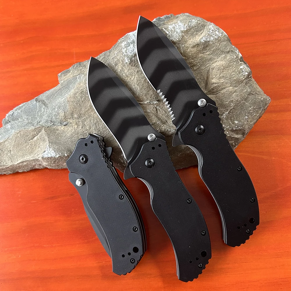 ZT 0350 Folding Knife G10 Handle Tiger Pattern Titanium S30V Bearing Self-defense Pocket Knives Hunting Survival EDC Tools