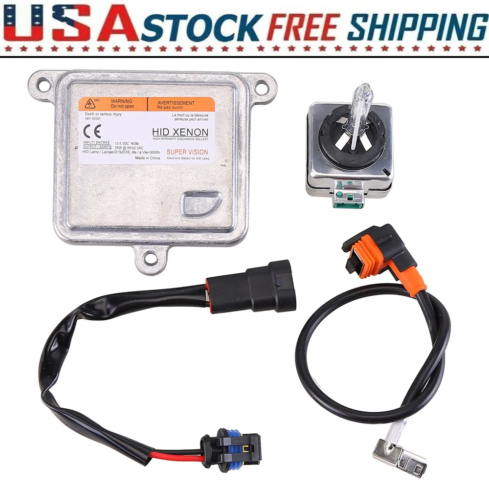 

High Quality Car Xenon Headlight Ballast Set With D3S Bulb Control Unit For 2012-2015 Tesla Model S Ford Focus mk3 10R034663 8A5Z13C170A Car Accessories