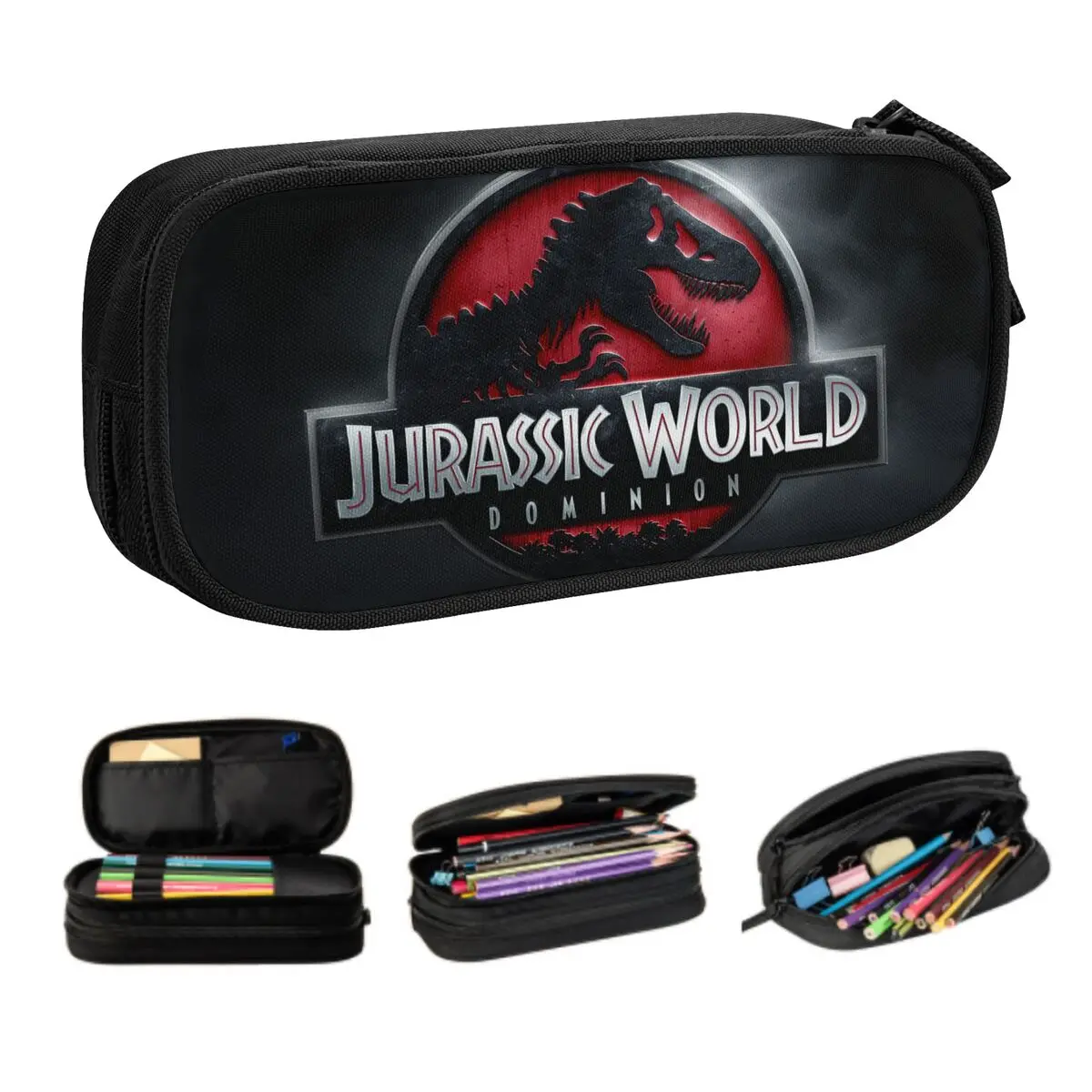 Cute Jurassic Park Pencil Cases for Boys Gilrs Large Storage Ancient Animal Pencil Box School Accessories