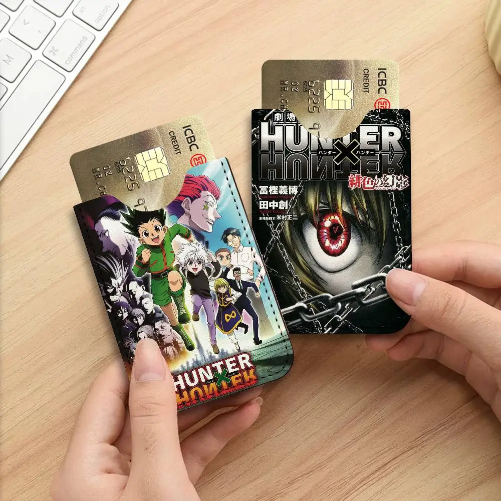 Hot Japan Anime Hunter X Hunter Leather Mini Wallet for Men, Thin Pocket Credit Card Separate ID & Bus Card