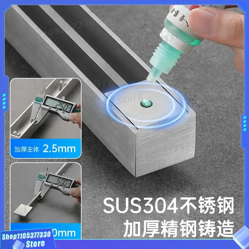304 Stainless Steel Linear Floor Drain Brushed Finish Extra Long Narrow Strip for Bathroom Shower with Copper Deodorant Core