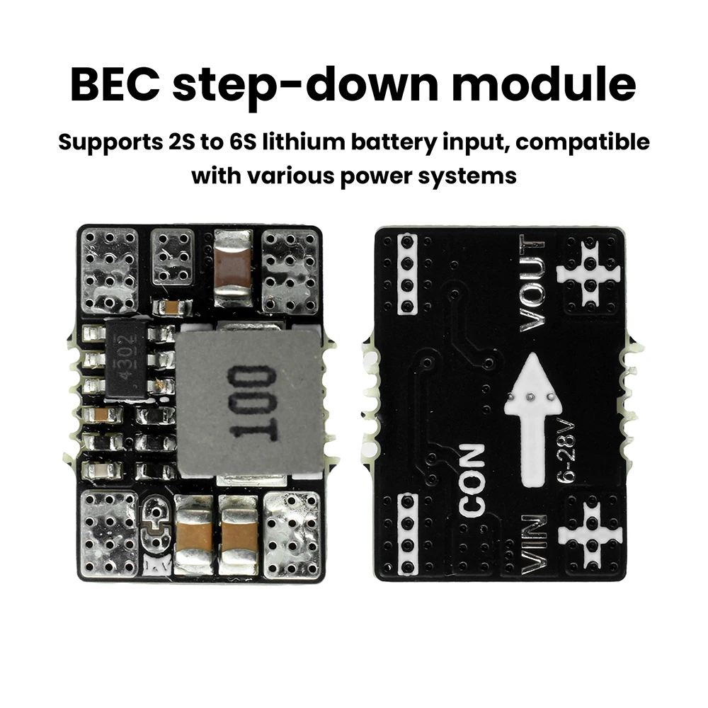 2-6S LiPo BEC Module 6-28V Input 5V/12V Switchable 3A/2A Output for RC Aircraft Drone Regulator voltage converter