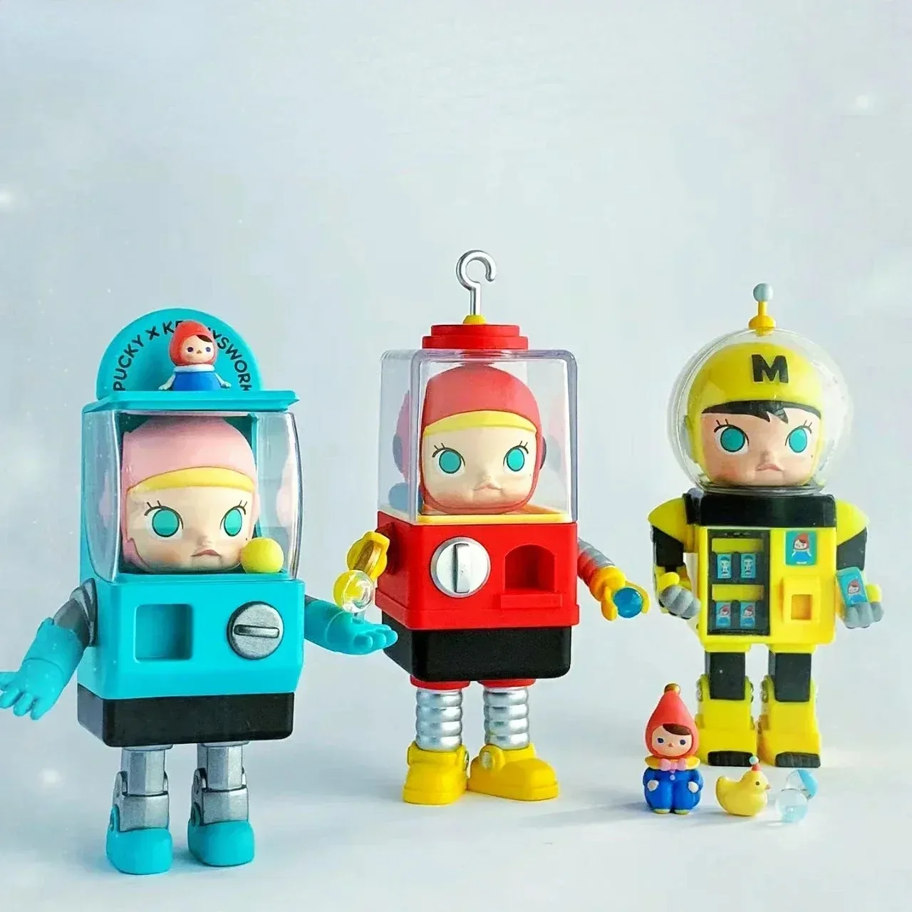 Molly Robot Shop 10th Anniversary Red Fire Space Action Figure Gashapon Machine Designer Toy Creative Decoration Cute