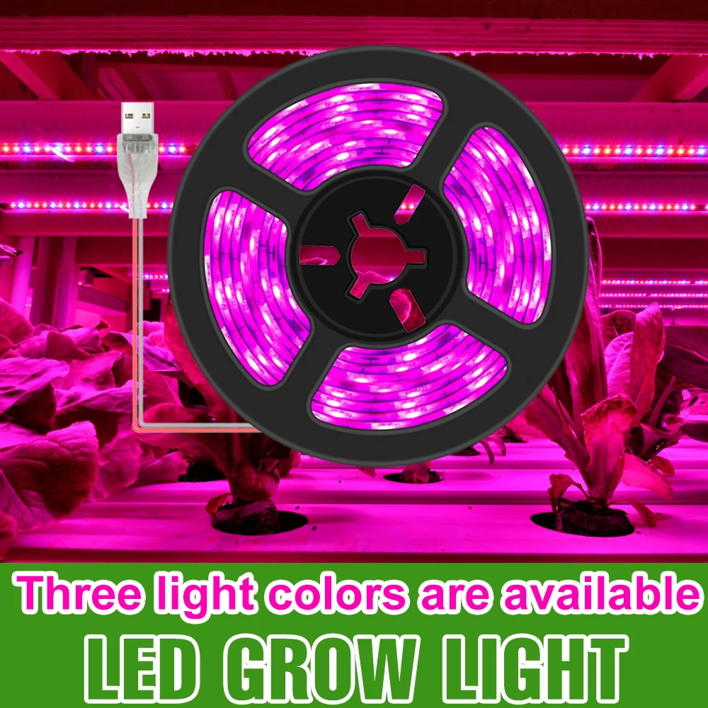 Full Spectrum Indoor Grow Light Strip DC5V LED Plants Cultivation Lamp Greenhouse Seeds Potted Flowers Growth Box Fill Lighting