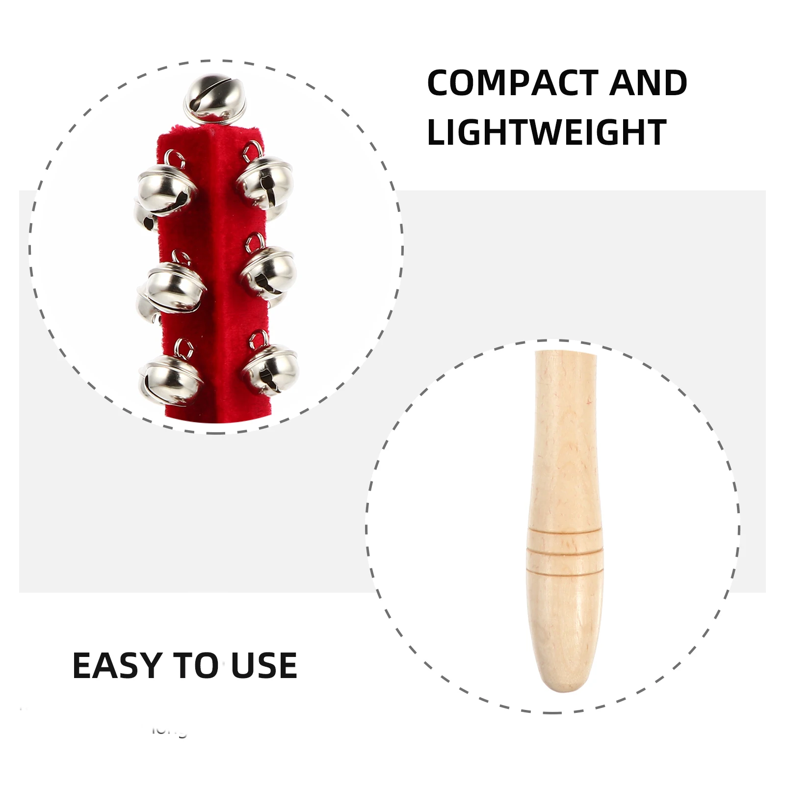 

2pcs Bell Red Kids Percussion Instrument Toy Music Percussion Music Plaything Plaything Baby Rhythm Educational Musical Toys