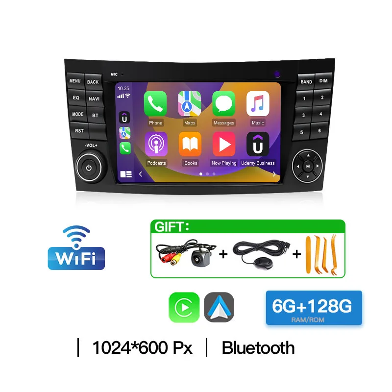 Voor Mercedes Benz E-Klasse W211 E200 E270 E280 E300 Android 13 Auto Multimedia Video Player Audio GPS Autoradio Carplay Autoradio