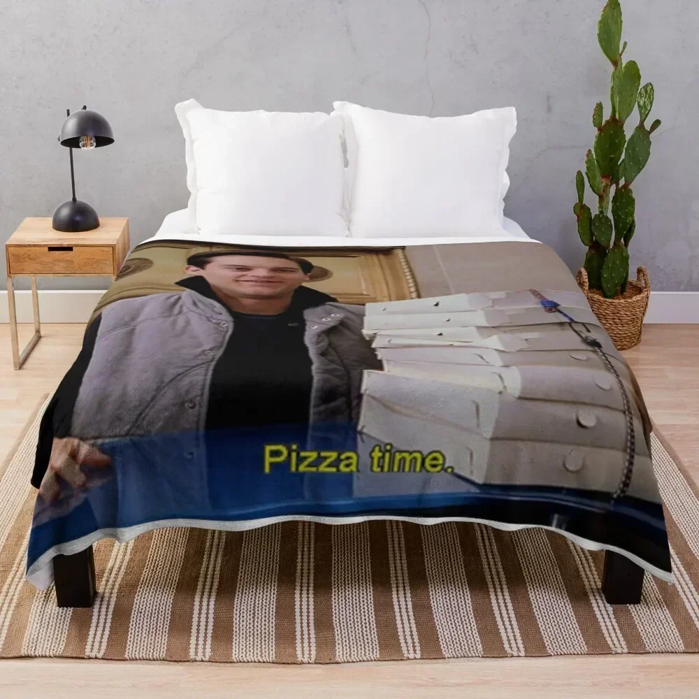 

Pizza Time Throw Blanket Soft Home Decor Blanket for Couch Bedroom