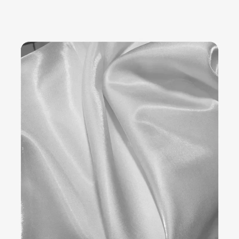 

Liquid Gloss Satin Crystal Silk Fabric Mirror Shine Color Satin Wedding Dress Gown Couture Designer Evening Material