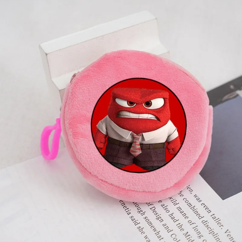 Inside Out 2 Coin Purse Plush Disney Cartoon Joy Anger Disgust Sad Anxiety Embarrassing Casual Purse Kids Toys for Birthday Gift