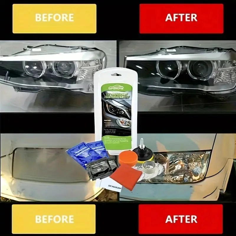 Cross-Border Car Headlight Repair Polishing Kit Headlight Repair Renovation Lamp Polisher Cleaning Cream Car Care