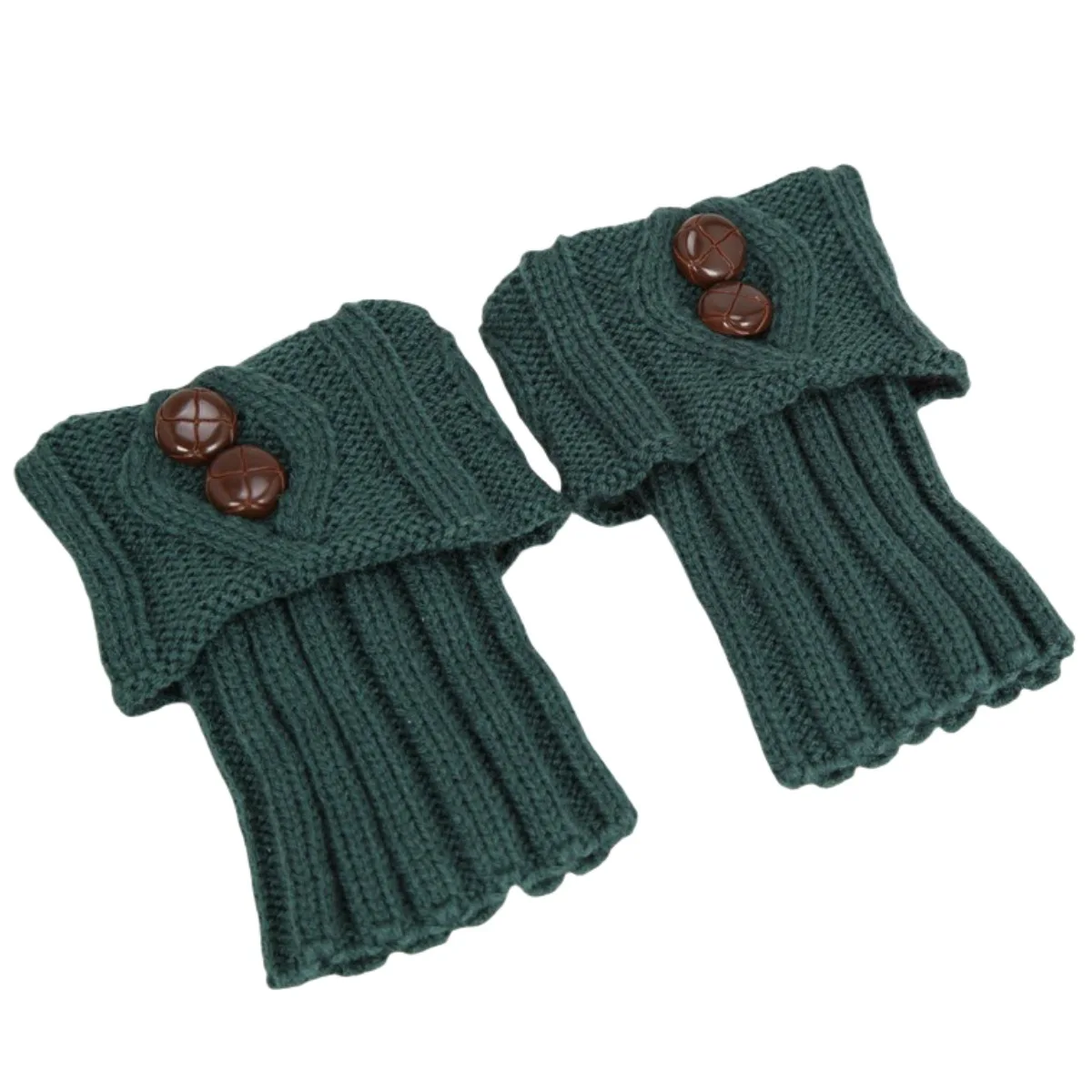 Herbst Winter frauen Neue Kurze Raute Flip 2-Taste Fuß Wärmer Gestrickte Wolle Socken Mode Boot Abdeckung Beinlinge – Detail 21