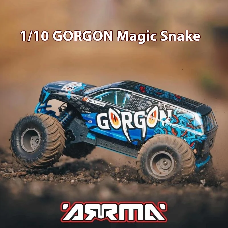 Arrma 1/10 Gorgon Magic Snake Brushed Rear Wheel Drive Off Road Rc Zdalnie sterowany model pojazdu elektrycznego dla mężczyzny Prezent dla dzieci