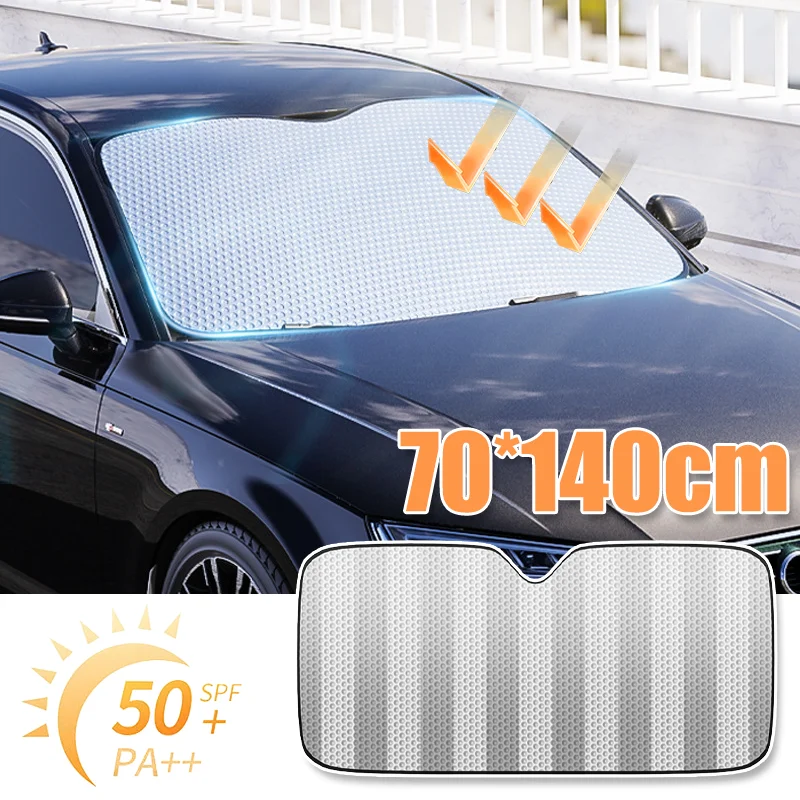 Car double-sided aluminum foil sun shield aluminum foil sunshade car heat insulation shield sunshade curtain UV protection