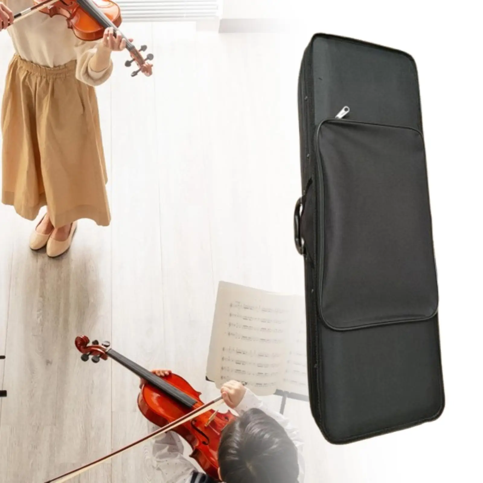 4/4 Full Size Violin Case Sturdy Travel Case Portable Lightweight Professional Oblong Violin Hard Case for Outdoor Travel