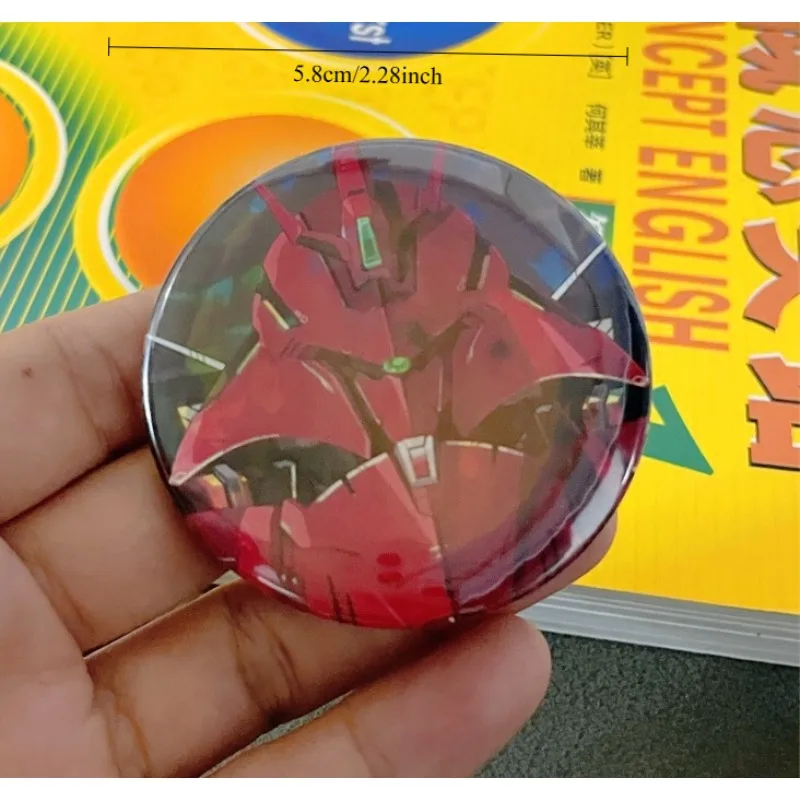 

58mm Original Japanese Anime Cartoon Gundam Brooch Anime Action Figure Cartoon Clothing Bag Decoration Accessories Cute Kid Gift