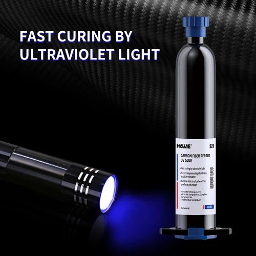 Imagen 2 del producto Pegamento uv transparente para reparación de fibra de carbono, superpegamento de secado rápido de alta resistencia, pegamento de fibra de carbono, superpegamento de unión de reparación rápida