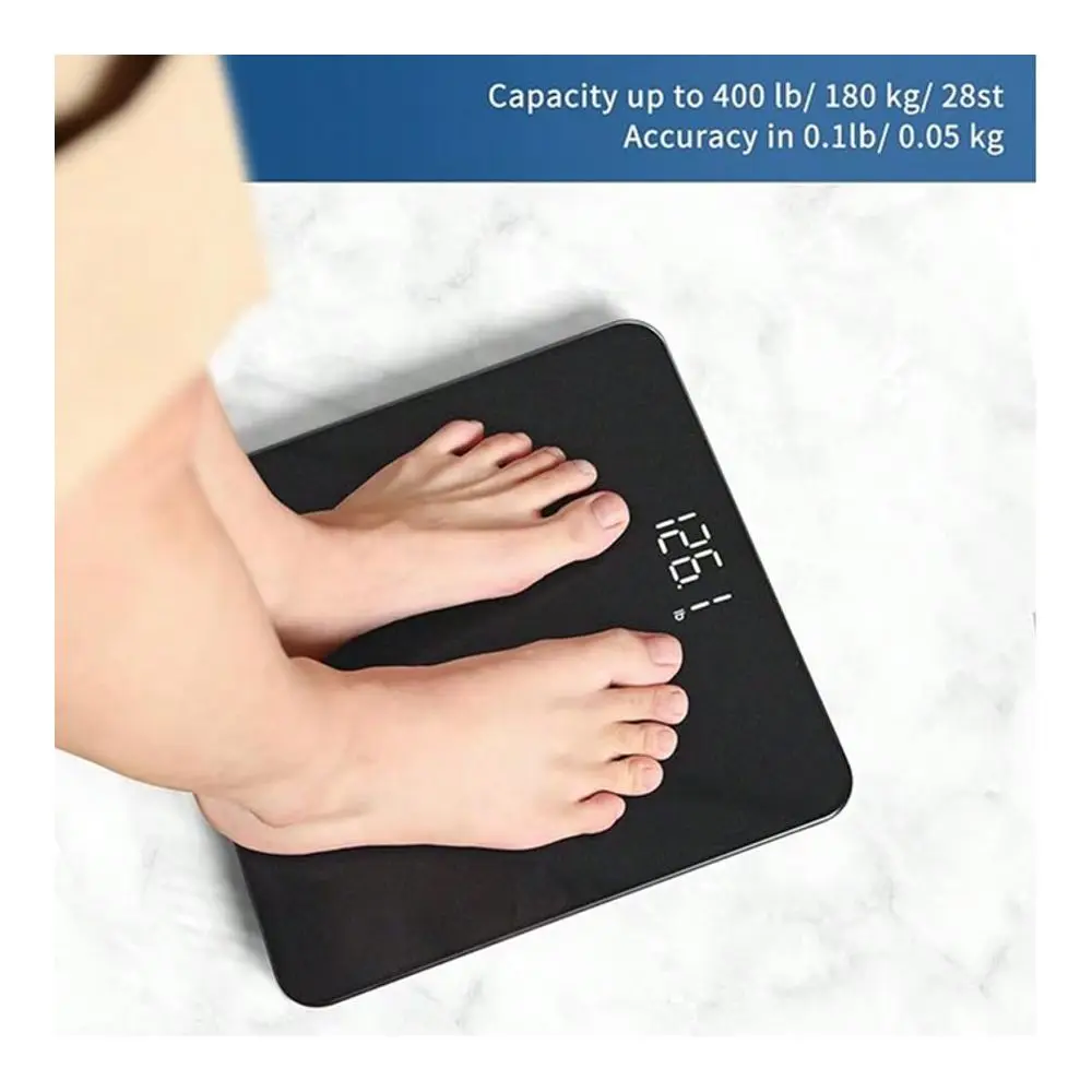 Hidden Screen Weight Scale, Precision Human Digital Bathroom Scale, Weight Loss Scale, Accurate To 0.05 Lbs, Bright LED Display And Clear Large Numbers, Quality Upgrade, Suitable For Elderly Home Use, 400 Lbs/180 Kg