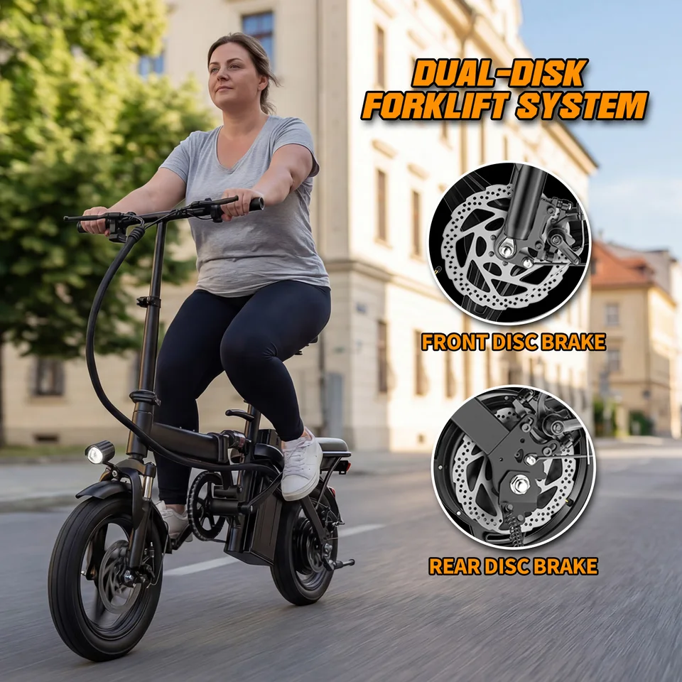 560W Electric Bikes for Adult,24MPH,14inch Folding Electric Bike,48V10.4AH Removable Battery,Multi-Shock Absorption Electric Bicycle image 7