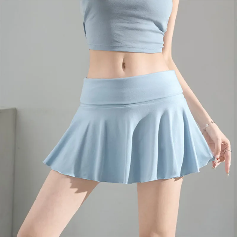 Damskie sportowe spódniczki, modne spodenki z ochroną przed odblaskami, mini spódniczki do biegania, tenisa, golfa, uniwersalne, miękkie, oddychające spódnice w kształcie litery A.
