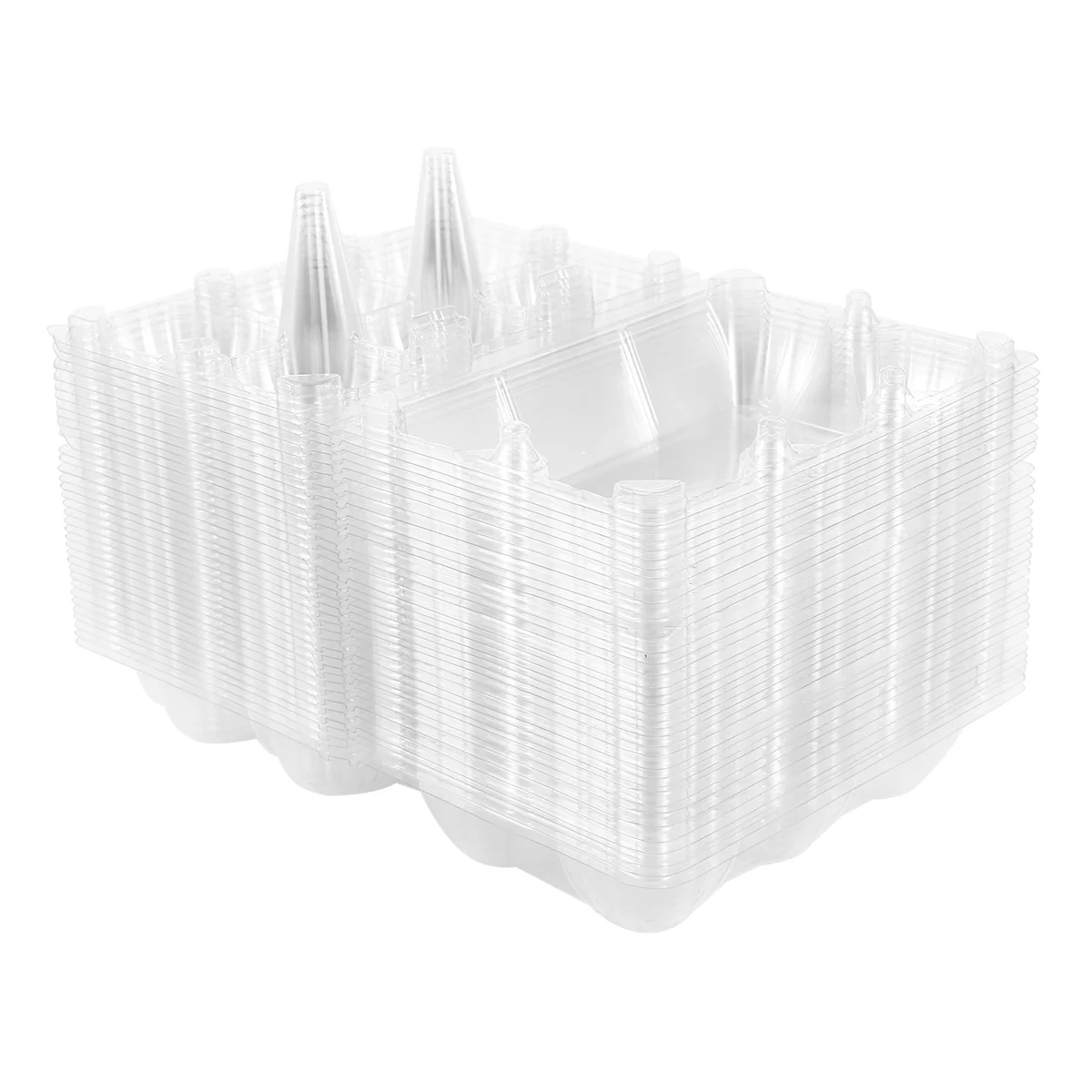 SPOR 36Pcs Egg Cartons Clear Plastic Egg Holder Storage Container Egg Tray for Family Pasture,Refrigerator Storage,6 Grids