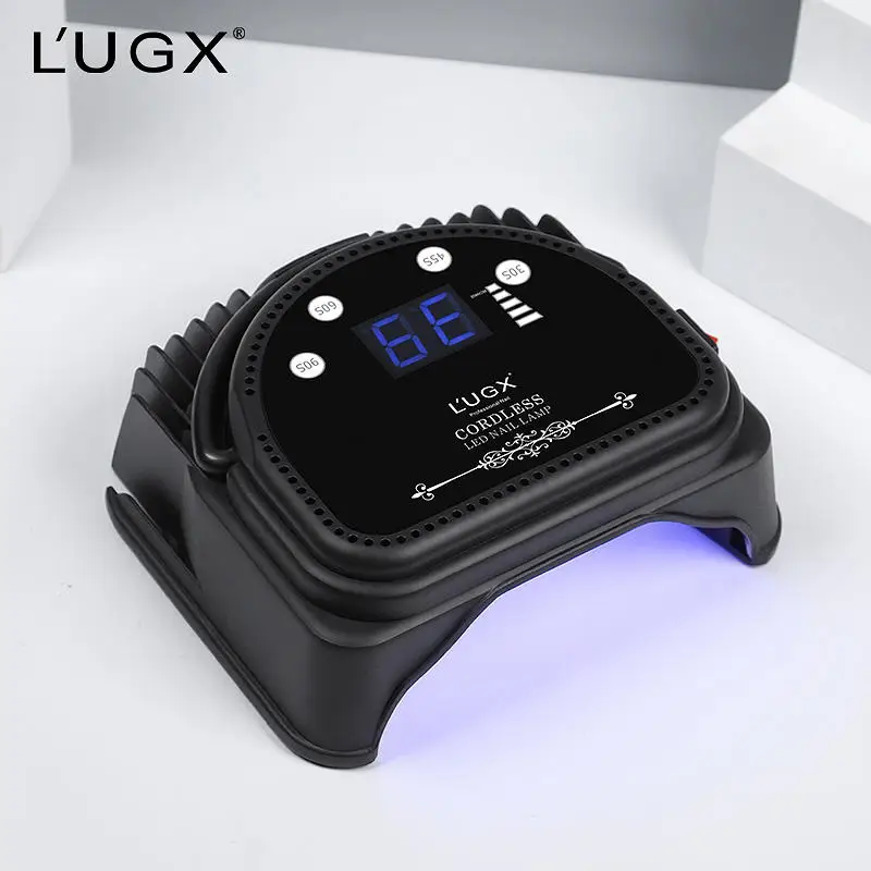 LUGX 886s Oem Logo 66W Professional Nail Dryer Light Cordless Portable Rechargeable UV LED Nail Lamp