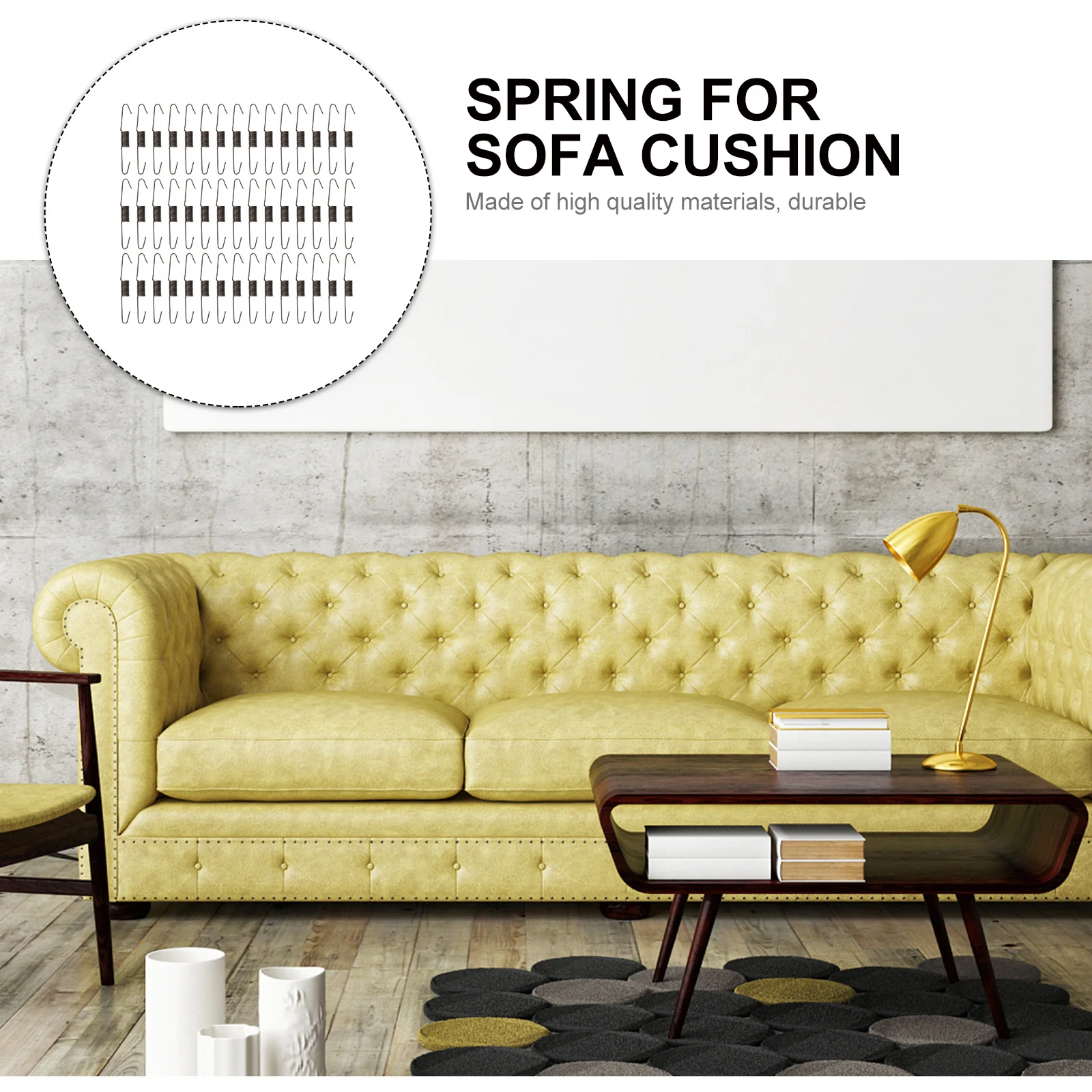 

100Pcs Sofa Spring Replacement Kit Steel Tensile Springs for Home Furniture Repair Corrosion Resistant