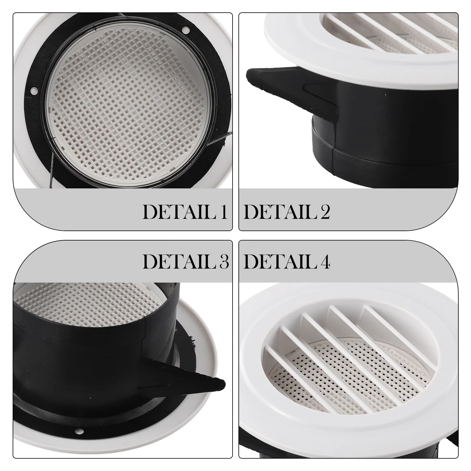 Perfect For Bathrooms ABS Grille Duct Vents Removable Screen Bathrooms Safe Sheds Specifications Easy Fixing Perfect
