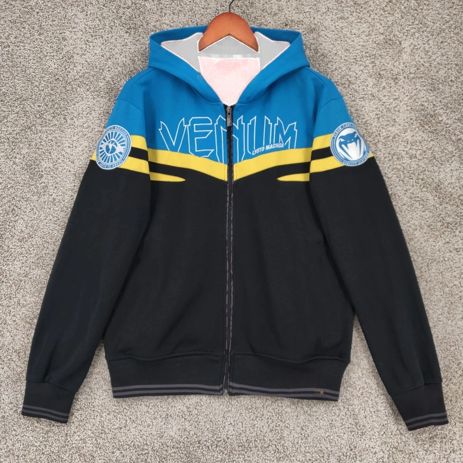 

25/26 UFC Ретро боевая толстовка на молнии с боевым узором и 3D-печатью, мужская и женская молния, гладкая и не потрясающая