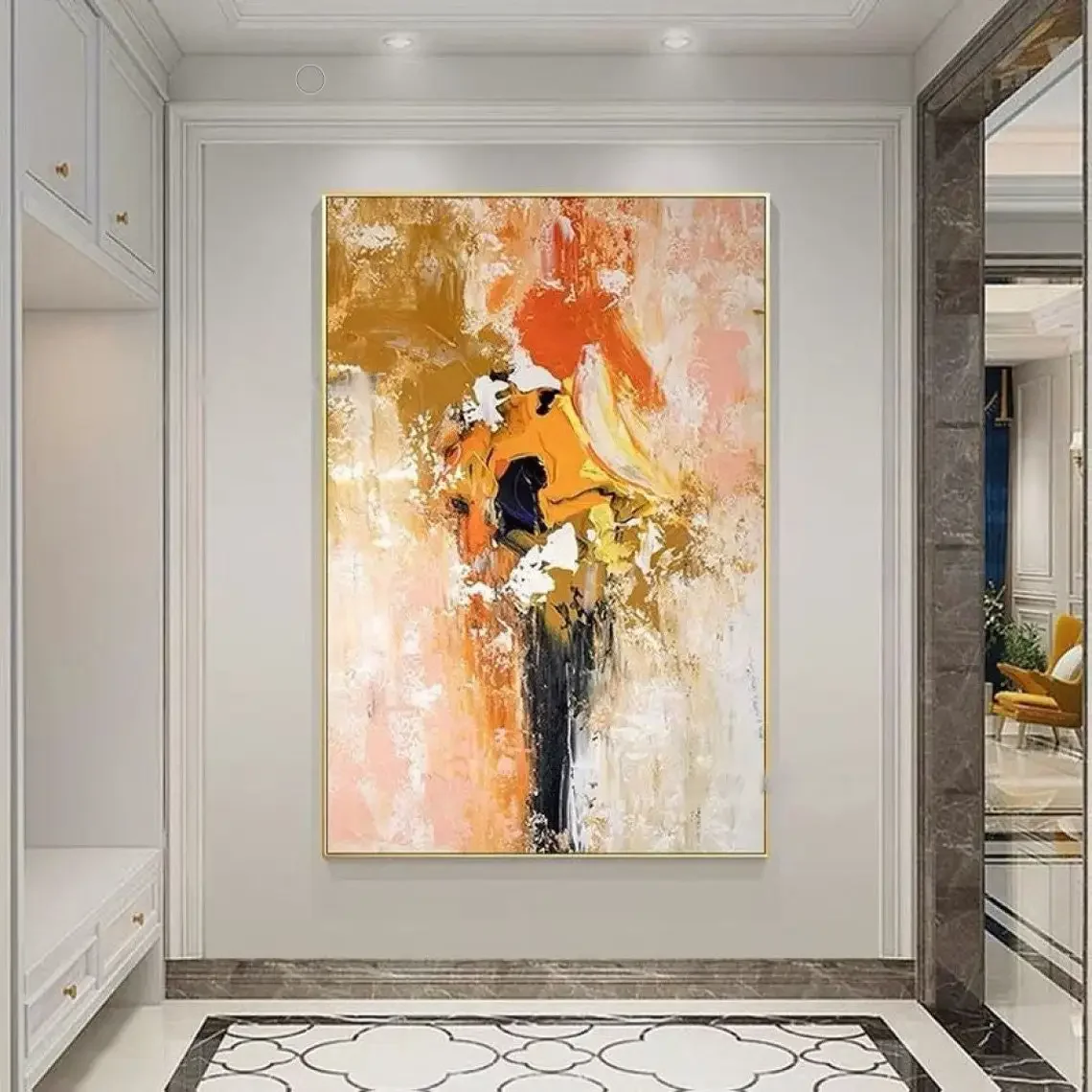 Large Textured Oil Painting On Canvas Abstract Wall Art Hand Painted Abstract Paintings For Living Room Bedroom Home Decor Art