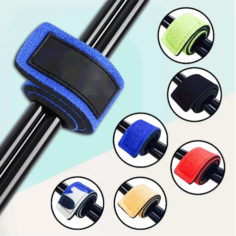 1PCSFishing Rod Tie Holders Straps Fastener HookBelts Loop Cable Cord Ties Belt Elastic Wrap BandOutdoor Fishing Tools Accessory