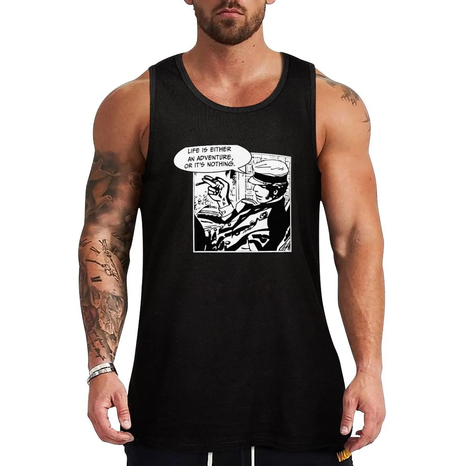 Corto Maltese Comic Hero Wanderlust Adventurer Sailor Quote Tank Top Anti Wrinkle Tank Top Easy Care Casual Sleeveless