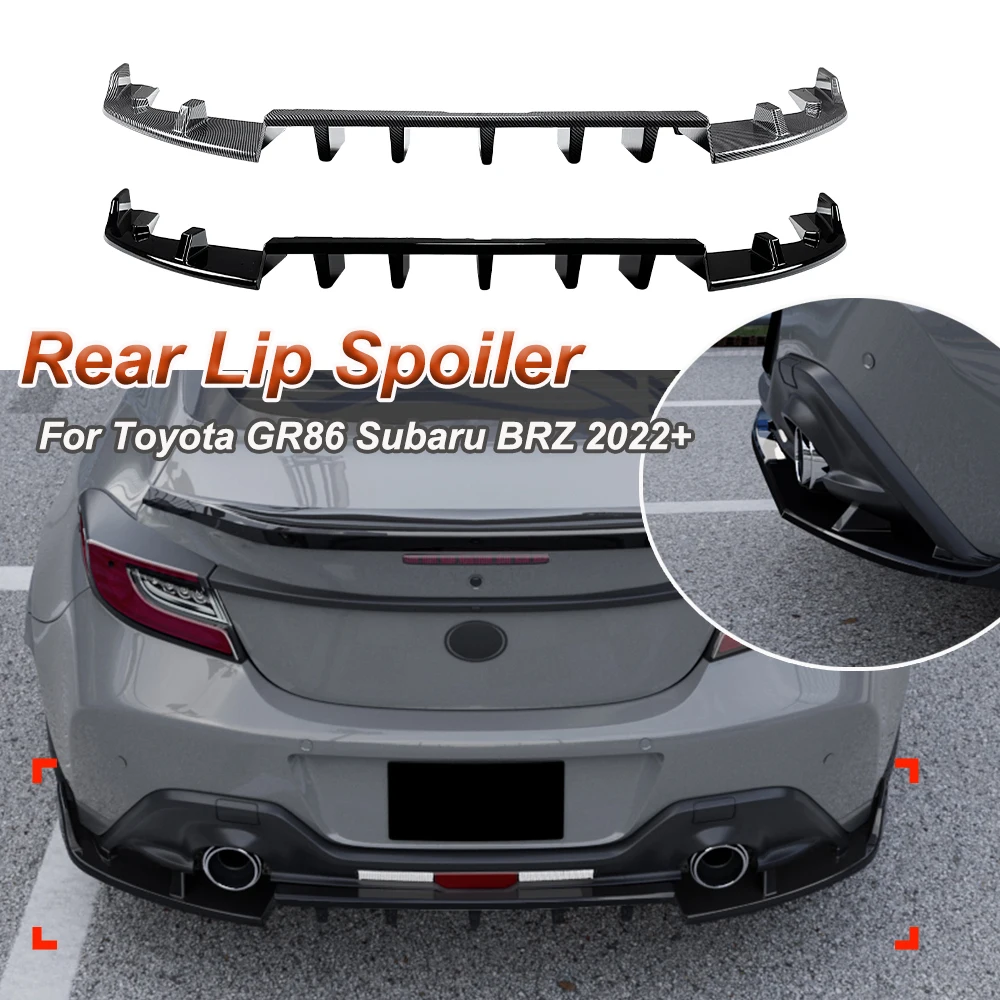 For Toyota GR86 Subaru BRZ 2022+ Rear Lip Spoiler Corner Car Body Kit Modification Protective Glossy Black 