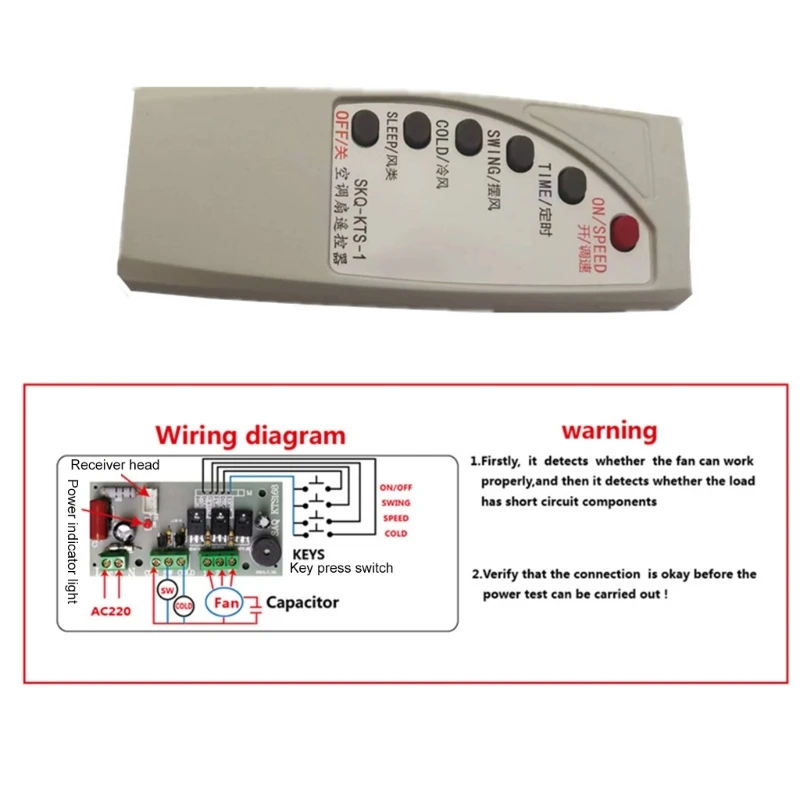 Electric Fan Circuit Control Universal Board Remote Control Board Air Conditioning Fan Control Panel Replacement