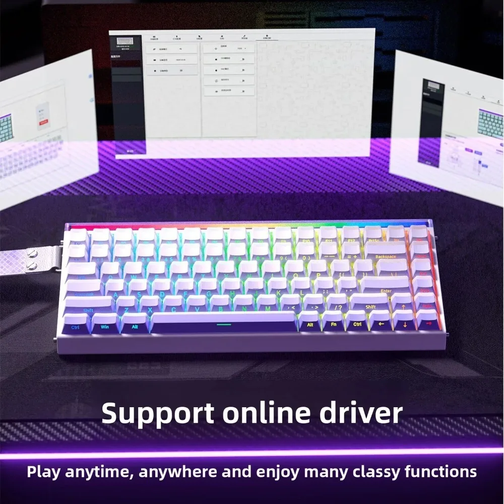 

Aula Hero 84he Mechanical Keyboard Magnetic Switch Wired Keyboard Rgb Neon Light Box Gaming Accessory PC E-Sports Gamer Gifts