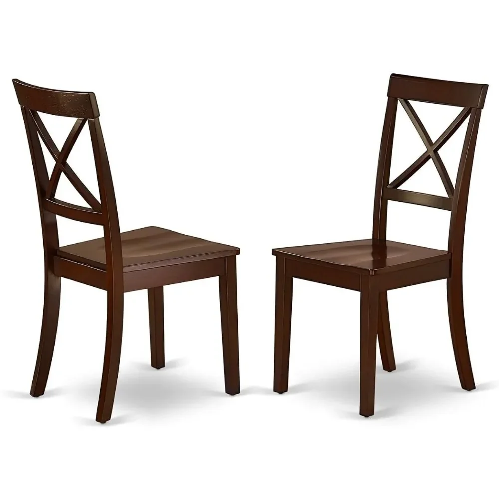 

Set of 2 Dining Chairs Dining Cross Back Wood Seat Kitchen Chairs Freight Free Chair Room Furniture Home