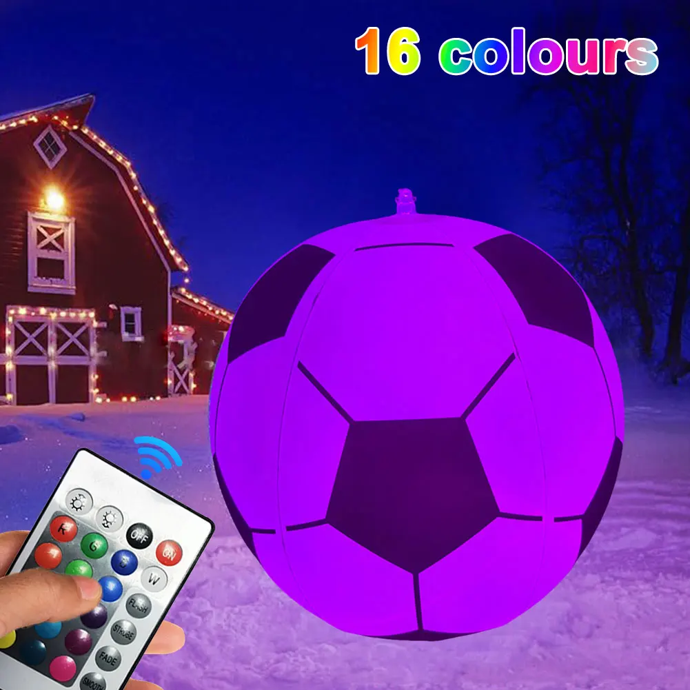 16 cores led bola luzes à prova dwaterproof água iluminar bolas brilhantes com controle remoto inflável iluminar ballon para decoração de festa de néon