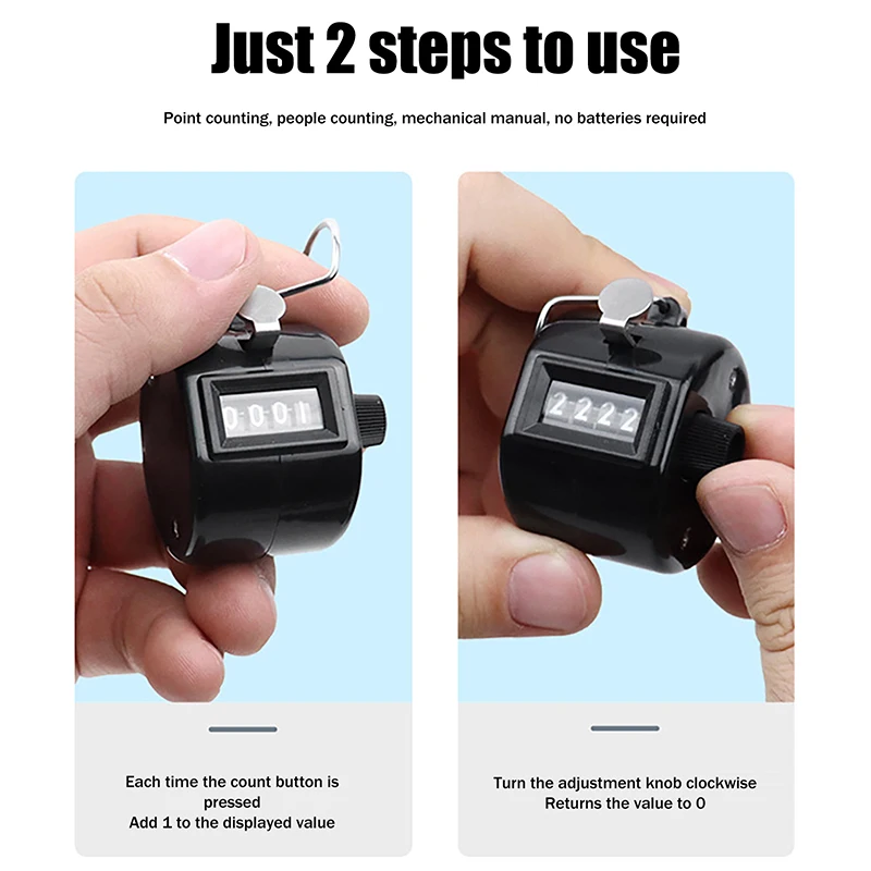 عداد يدوي ميكانيكي صغير محمول جديد عداد يدوي رقمي عداد نقر الجولف حارس نقاط الجولف #4