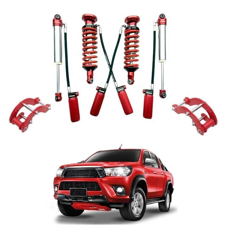 4x4 Sport Nitrogen Shock Absorbers Spring And Rubber/Steel Bushing Suspension Kits For HILUX REVO