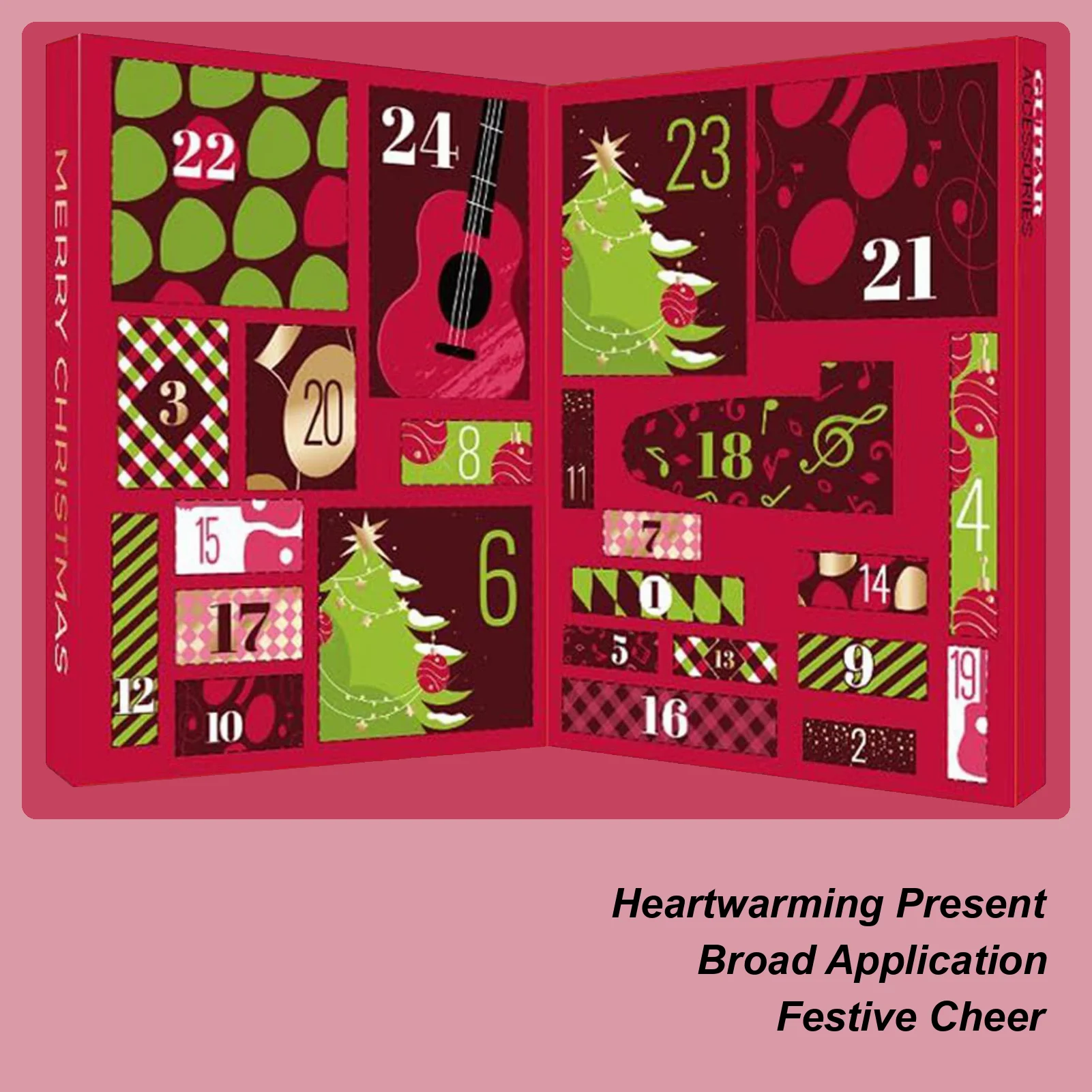 

Countdown Calendar 24 Days Guitar Accessories Advent Guitar Picks For Adult Teen Music Lover Bass Ukulele Playing Practice